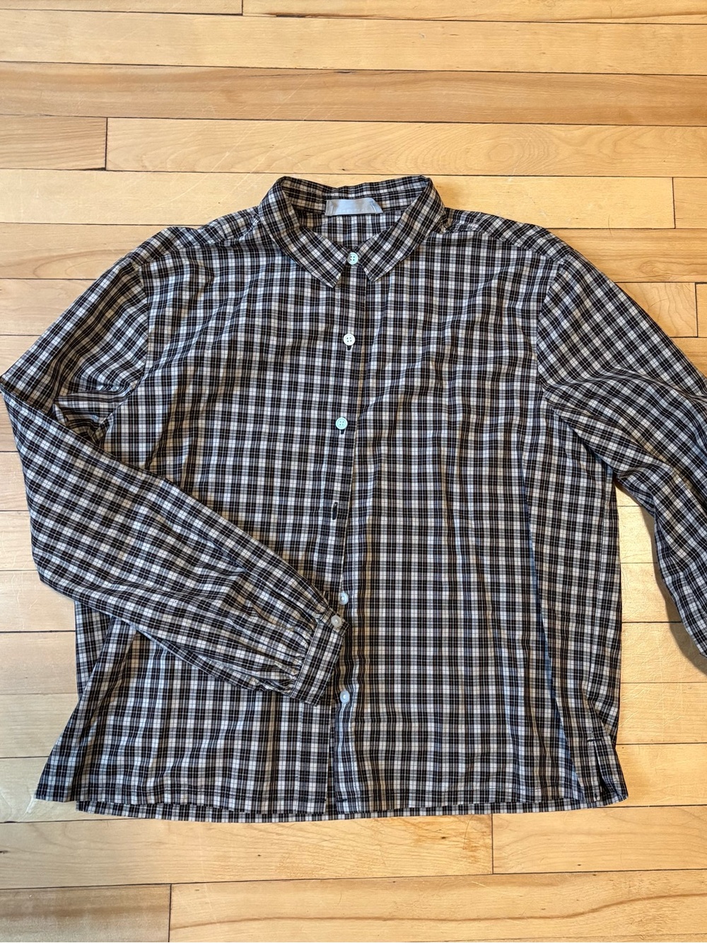 Everlane Button Shirt Blouse plaid